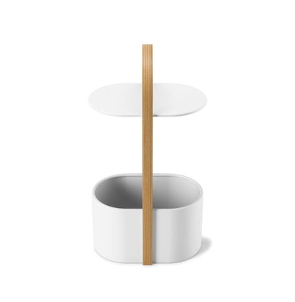 Umbra ハブ ストレージテーブル ホワイト×ナチュラル 幅240×奥行350×高さ680mm ホワイト/ナチュラル 21013760668(代引不可)