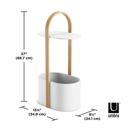 Umbra ハブ ストレージテーブル ホワイト×ナチュラル 幅240×奥行350×高さ680mm ホワイト/ナチュラル 21013760668(代引不可)