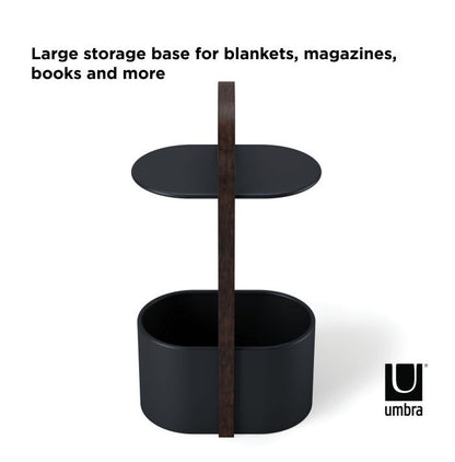 Umbra ハブ ストレージテーブル ブラック 21013760048 アンブラ インテリア ギフト コード シンプル テーブル デザイン マガジンラック 充電コード 収納 取っ手 持ち運び 本 机 移動(代引不可)