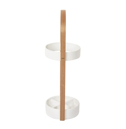 Umbra ハブ アンブレラスタンド ホワイト×ナチュラル 傘立て 折りたたみ傘も収納可 2320240668(代引不可)