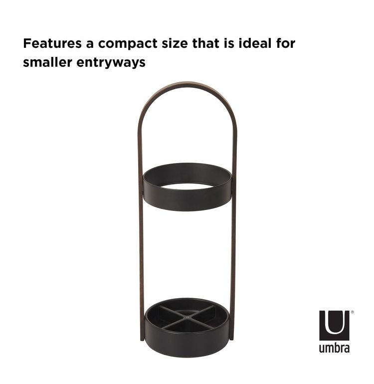 Umbra ハブ アンブレラスタンド ブラック 傘立て 折りたたみ傘も収納可 2320240048(代引不可)
