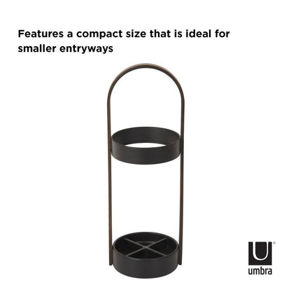Umbra ハブ アンブレラスタンド ブラック 傘立て 折りたたみ傘も収納可 2320240048(代引不可)