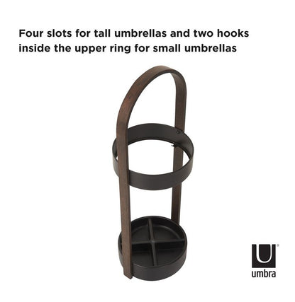 Umbra ハブ アンブレラスタンド ブラック 傘立て 折りたたみ傘も収納可 2320240048(代引不可)