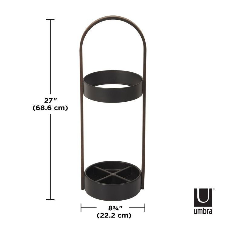 Umbra ハブ アンブレラスタンド ブラック 傘立て 折りたたみ傘も収納可 2320240048(代引不可)