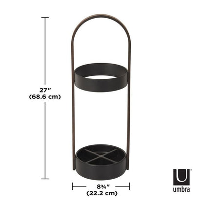 Umbra ハブ アンブレラスタンド ブラック 傘立て 折りたたみ傘も収納可 2320240048(代引不可)