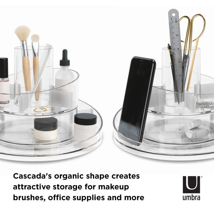 Umbra カスケード コスメオーガナイザー クリア 21016325165 小物収納 オーガナイザー アンブラ 収納 小物 インテリア リビング 玄関 寝室 フラワーベース 花瓶 コスメ アクセサリー(代引不可)