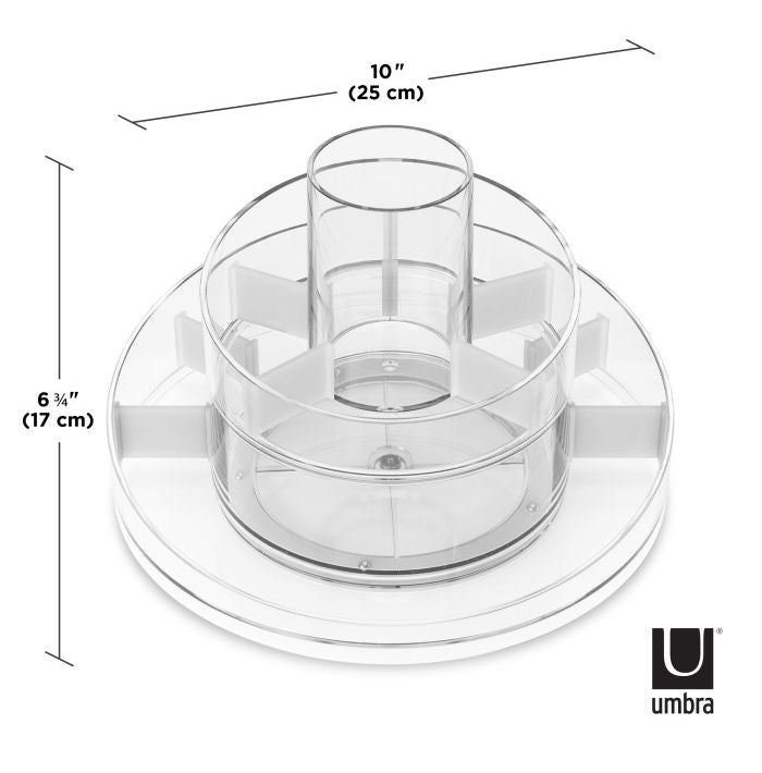 Umbra カスケード コスメオーガナイザー クリア 21016325165 小物収納 オーガナイザー アンブラ 収納 小物 インテリア リビング 玄関 寝室 フラワーベース 花瓶 コスメ アクセサリー(代引不可)