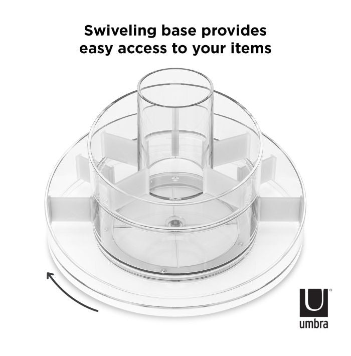 Umbra カスケード コスメオーガナイザー クリア 21016325165 小物収納 オーガナイザー アンブラ 収納 小物 インテリア リビング 玄関 寝室 フラワーベース 花瓶 コスメ アクセサリー(代引不可)