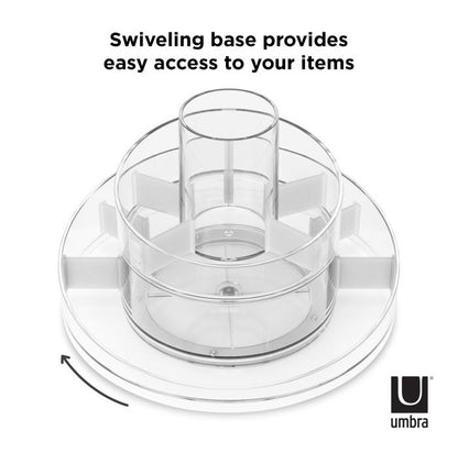 Umbra カスケード コスメオーガナイザー クリア 21016325165 小物収納 オーガナイザー アンブラ 収納 小物 インテリア リビング 玄関 寝室 フラワーベース 花瓶 コスメ アクセサリー(代引不可)
