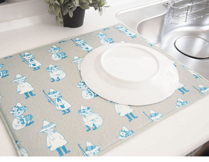 オカトー MOOMIN 吸水水切りマット 40x50 スナフキン キッチン ふきん(代引不可)