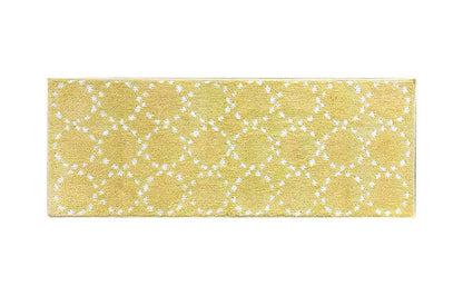 オカトー ナチュラルキッチンマット 45x120 イエロー 北欧風 洗える 滑り止め加工 台所マット(代引不可)