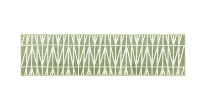 オカトー ナチュラルキッチンマット 45x180 グリーン 北欧風 洗える 滑り止め加工 台所マット(代引不可)