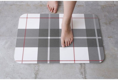 珪藻土 マット tartan NEO-101-TN バスマット けいそうど お風呂 バス 洗面所 吸水 速乾 大判 防カビ 清潔 防ダニ TV テレビ おしゃれ かわいい インテリア 柄 収納(代引不可)