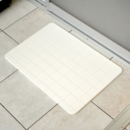 珪藻土 マット Lattice ホワイト NEO-171-WH バスマット けいそうど お風呂 バス 洗面所 吸水 速乾 大判 防カビ 清潔 防ダニ TV テレビ おしゃれ かわいい インテリア 柄 収納(代引不可)