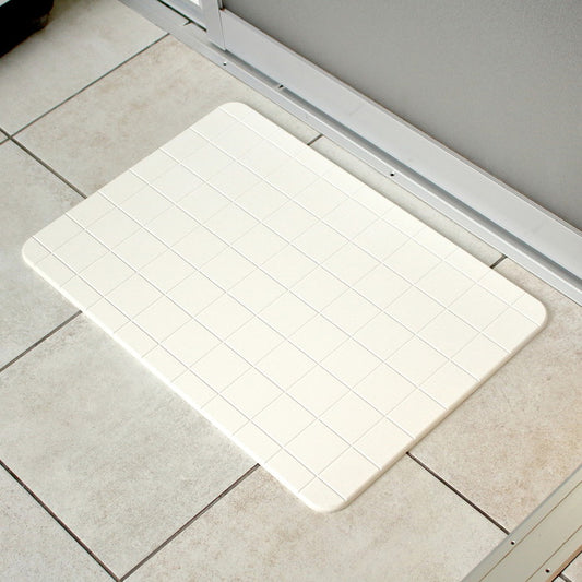 珪藻土 マット Lattice ホワイト NEO-171-WH バスマット けいそうど お風呂 バス 洗面所 吸水 速乾 大判 防カビ 清潔 防ダニ TV テレビ おしゃれ かわいい インテリア 柄 収納(代引不可)