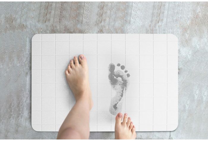 珪藻土 マット Lattice ホワイト NEO-171-WH バスマット けいそうど お風呂 バス 洗面所 吸水 速乾 大判 防カビ 清潔 防ダニ TV テレビ おしゃれ かわいい インテリア 柄 収納(代引不可)