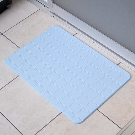 珪藻土 マット Lattice ブルーNEO-171-BL バスマット けいそうど お風呂 バス 洗面所 吸水 速乾 大判 防カビ 清潔 防ダニ TV テレビ おしゃれ かわいい インテリア 柄 収納(代引不可)