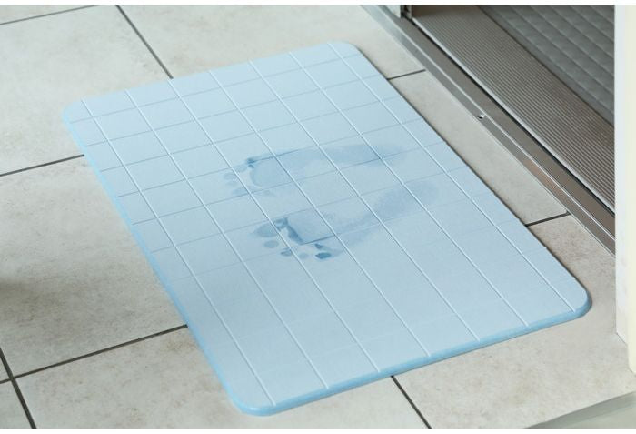 珪藻土 マット Lattice ブルーNEO-171-BL バスマット けいそうど お風呂 バス 洗面所 吸水 速乾 大判 防カビ 清潔 防ダニ TV テレビ おしゃれ かわいい インテリア 柄 収納(代引不可)