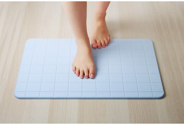 珪藻土 マット Lattice ブルーNEO-171-BL バスマット けいそうど お風呂 バス 洗面所 吸水 速乾 大判 防カビ 清潔 防ダニ TV テレビ おしゃれ かわいい インテリア 柄 収納(代引不可)