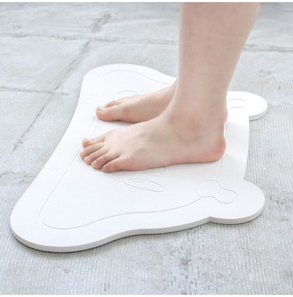 珪藻土 マット Bathtime ホワイトNIT-067-WH バスマット けいそうど お風呂 バス 洗面所 吸水 速乾 大判 防カビ 清潔 防ダニ TV テレビ おしゃれ かわいい インテリア 柄 収納(代引不可)