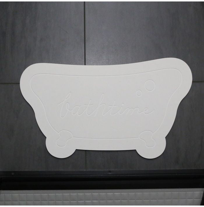 珪藻土 マット Bathtime ホワイトNIT-067-WH バスマット けいそうど お風呂 バス 洗面所 吸水 速乾 大判 防カビ 清潔 防ダニ TV テレビ おしゃれ かわいい インテリア 柄 収納(代引不可)