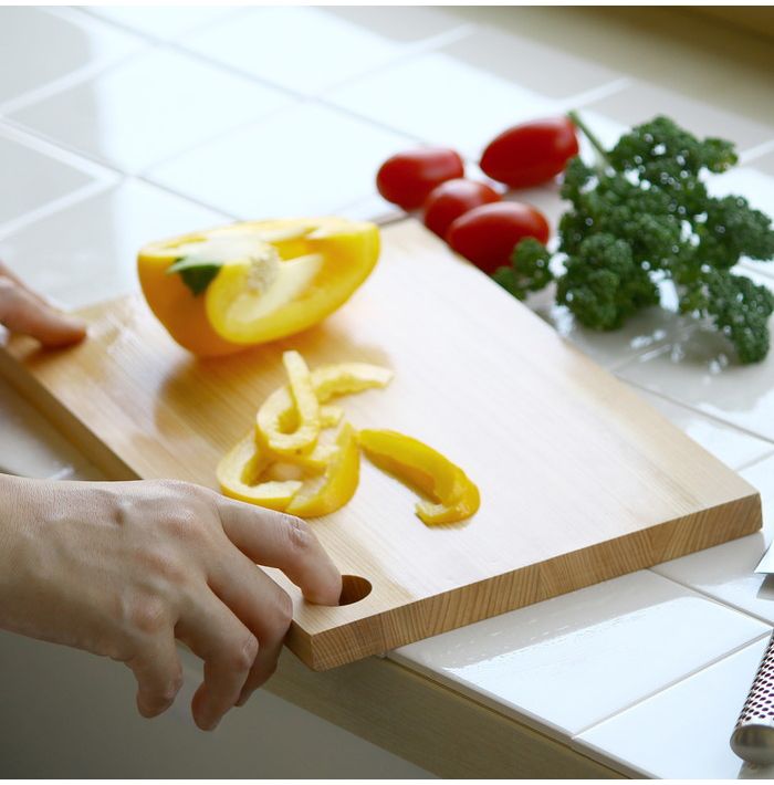 まな板 24×39cm STYLE JAPAN ひのきのまな板 スタンド式 Lサイズ スタイルジャパン まな板 ひのき ヒノキ 檜 キッチン 調理 スタンド おしゃれ 木製 シンプル 薄型 軽量 収納 フック穴(代引不可)