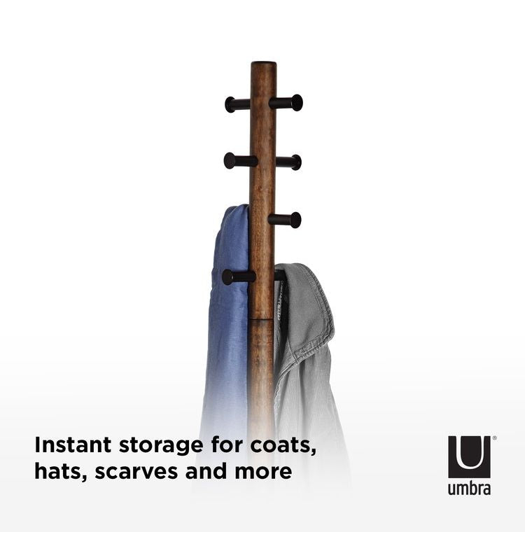 Umbra ピラー コートラック ブラック×ウォルナット 21005871048(代引不可)