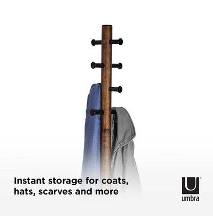 Umbra ピラー コートラック ブラック×ウォルナット 21005871048(代引不可)