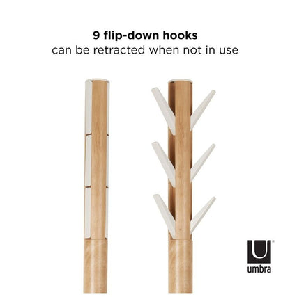 Umbra フラッパー コートラック ホワイト×ナチュラル 2320361668(代引不可)