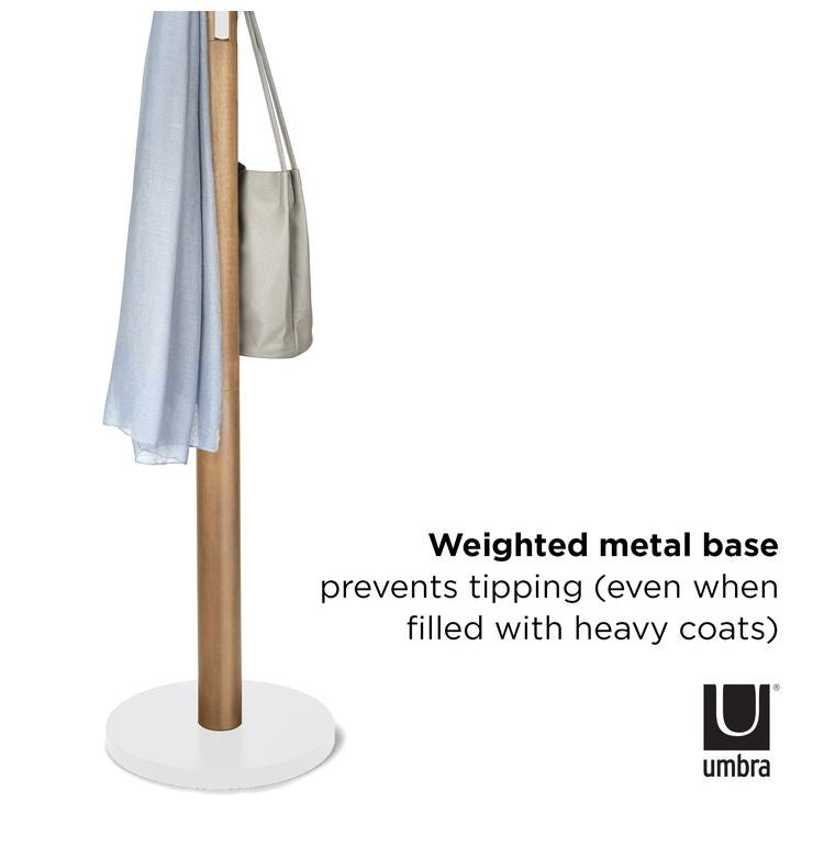 Umbra フラッパー コートラック ホワイト×ナチュラル 2320361668(代引不可)