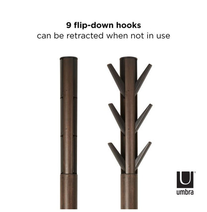 Umbra フラッパー コートラック ブラック×ウォルナット 2320361048(代引不可)