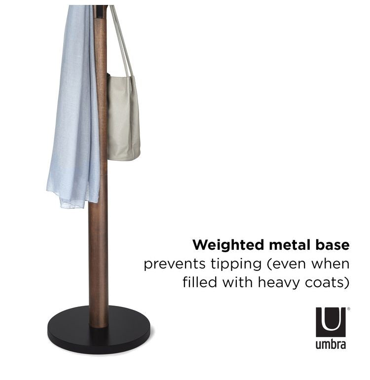 Umbra フラッパー コートラック ブラック×ウォルナット 2320361048(代引不可)