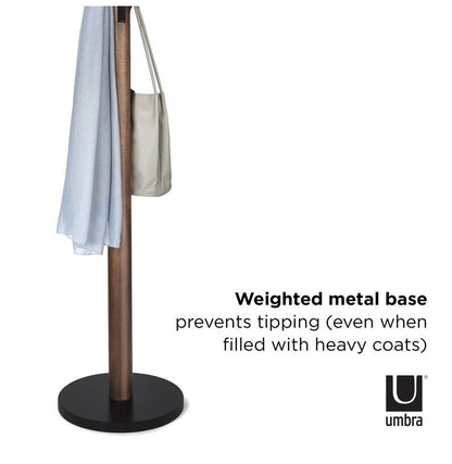 Umbra フラッパー コートラック ブラック×ウォルナット 2320361048(代引不可)