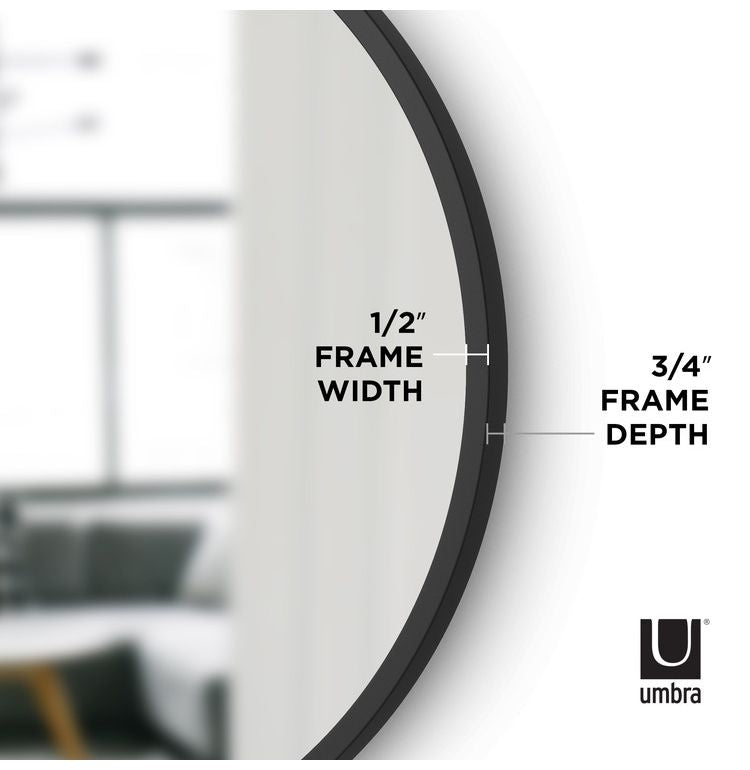 Umbra ハブ ミラー 46x46cm ブラック 21013756040(代引不可)