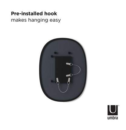 Umbra ハブ ミラー オーバル 46x61cm ブラック 21013765040(代引不可)