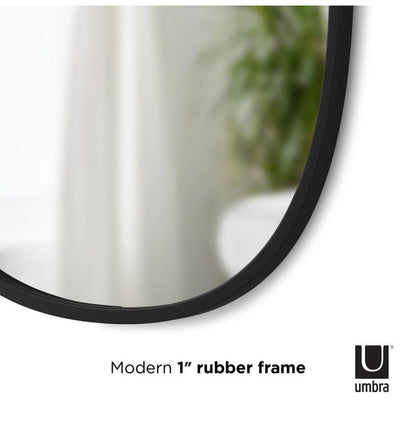 Umbra ハブ ミラー オーバル 46x61cm ブラック 21013765040(代引不可)