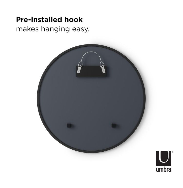 Umbra ハブ ミラー 61x61cm ブラック 21008243040(代引不可)