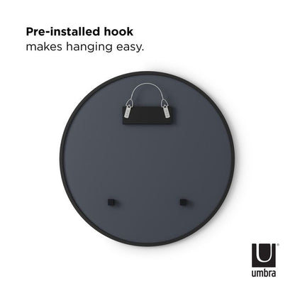 Umbra ハブ ミラー 61x61cm ブラック 21008243040(代引不可)