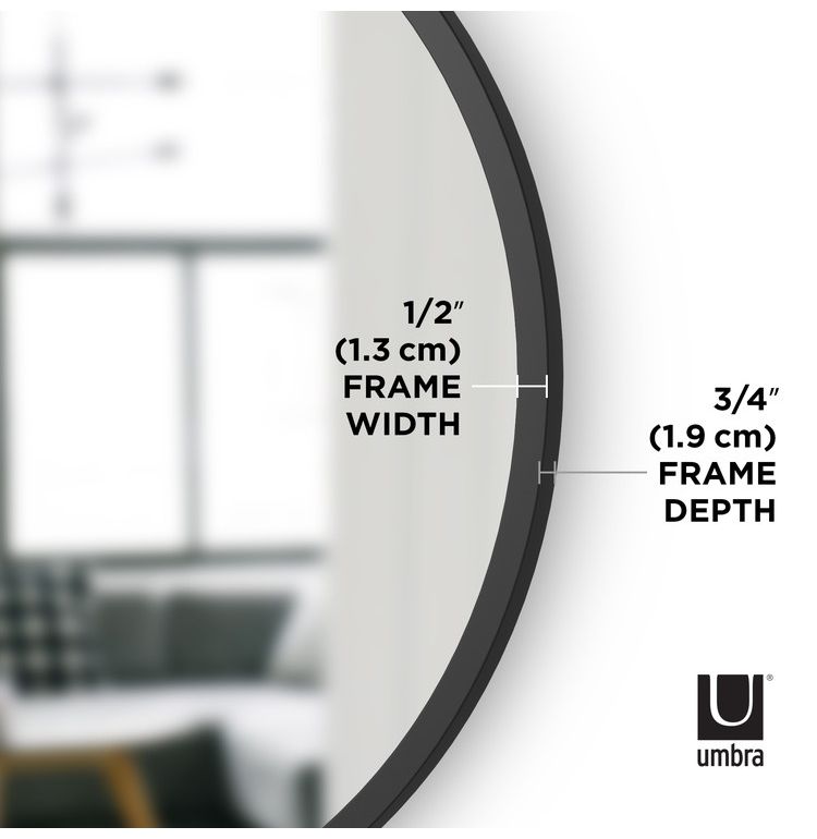 Umbra ハブ ミラー 61x61cm ブラック 21008243040(代引不可)
