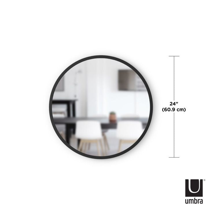 Umbra ハブ ミラー 61x61cm ブラック 21008243040(代引不可)
