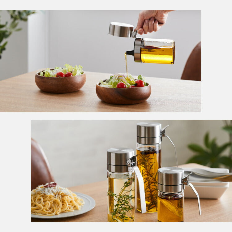 DULTON ダルトン オイルボトル 200ml オイル&ヴィネガーボトル 調味料ボトル ガラス ステンレス 保存容器 調味料ボトル オイル ボトル 調味料入れ おしゃれ
