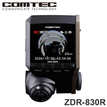 コムテック ドラレコ ZDR-830R 360°カメラ 32GB ドライブレコーダー COMTEC