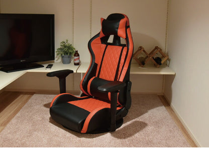 ゲーミングチェア ゲーミング座椅子 プログレス 360度回転 ローチェア 4Dアームレスト リクライニング アームレスト リクライニングチェア テレワーク 在宅勤務 在宅ワーク(代引不可)