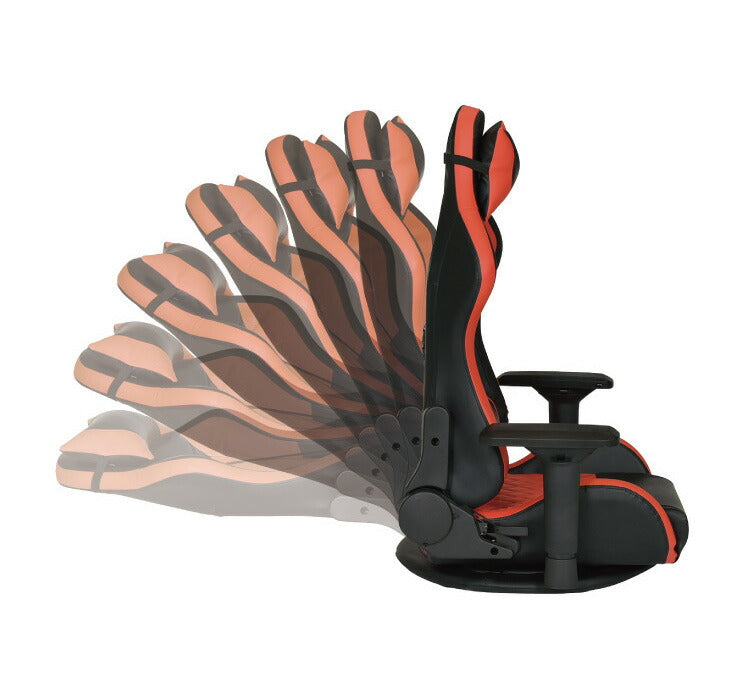 ゲーミングチェア ゲーミング座椅子 プログレス 360度回転 ローチェア 4Dアームレスト リクライニング アームレスト リクライニングチェア テレワーク 在宅勤務 在宅ワーク(代引不可)