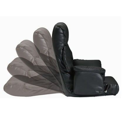 本革使用 フロアチェア ベローナ 360度回転 ローチェア 肘掛け付き 角度無段階調整 リクライニングチェア リラックスチェア 座椅子(代引不可)