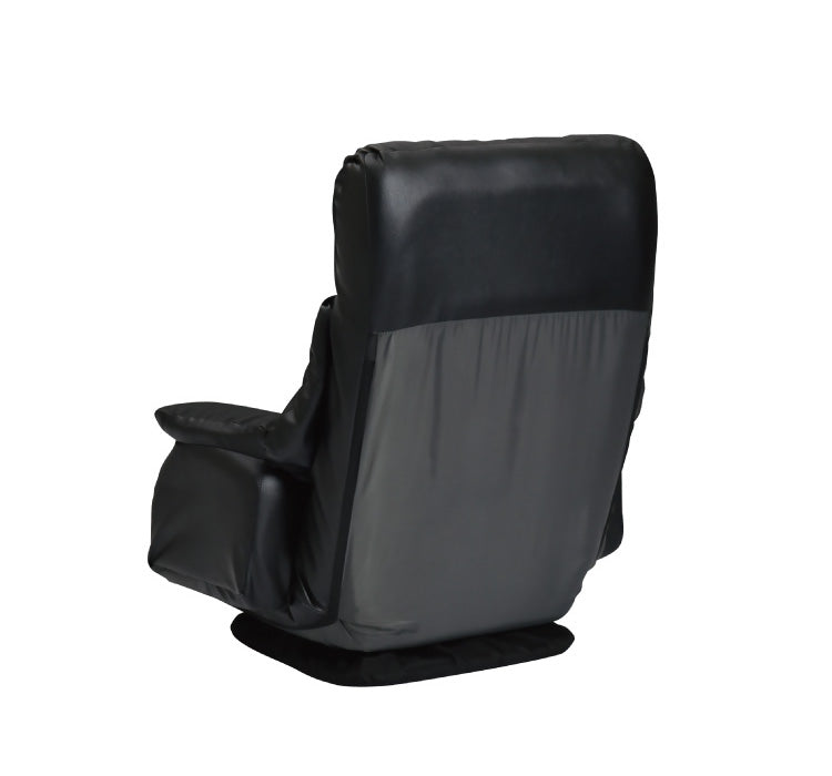 本革使用 フロアチェア ベローナ 360度回転 ローチェア 肘掛け付き 角度無段階調整 リクライニングチェア リラックスチェア 座椅子(代引不可)