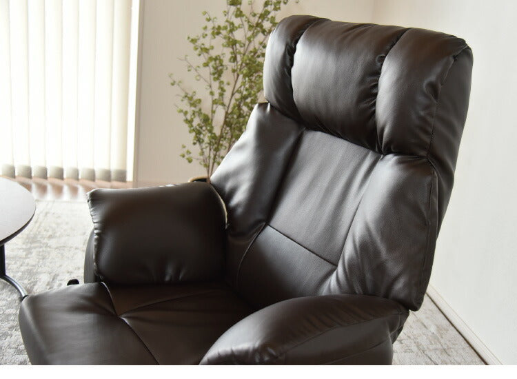 フロアチェア ベローナ 360度回転 ローチェア 肘掛け付き 角度無段階調整 リクライニングチェア リラックスチェア 座椅子(代引不可)