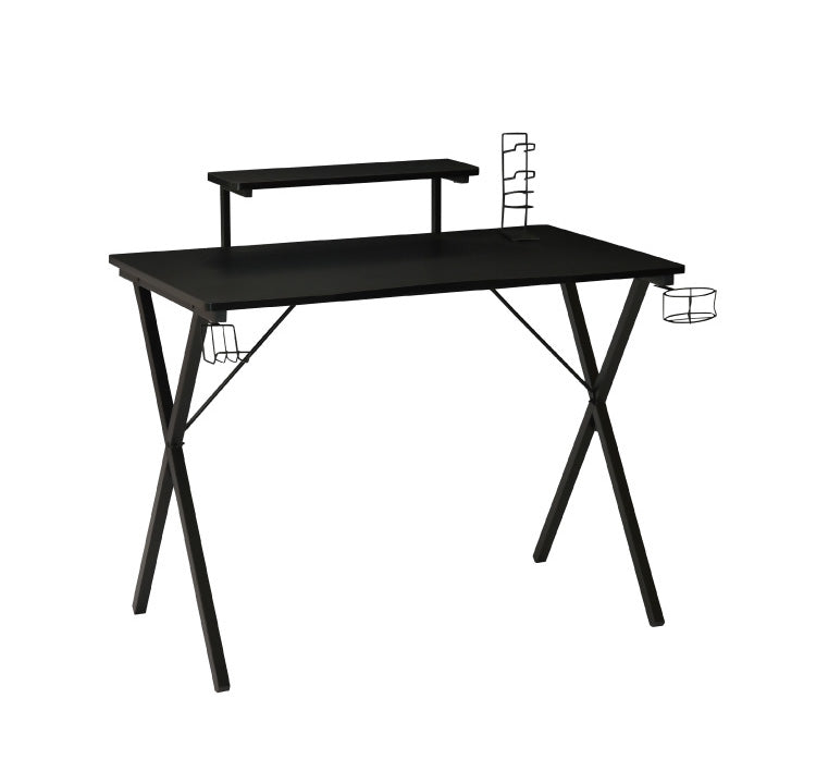ゲーミングデスク スパーダ モニター台付き 幅100×奥行き63cm コントローラーホルダー ヘッドホンホルダー ドリンクホルダー付き パソコンデスク デスク(代引不可)