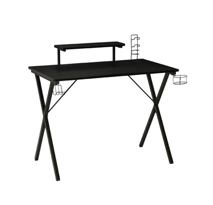 ゲーミングデスク スパーダ モニター台付き 幅100×奥行き63cm コントローラーホルダー ヘッドホンホルダー ドリンクホルダー付き パソコンデスク デスク(代引不可)