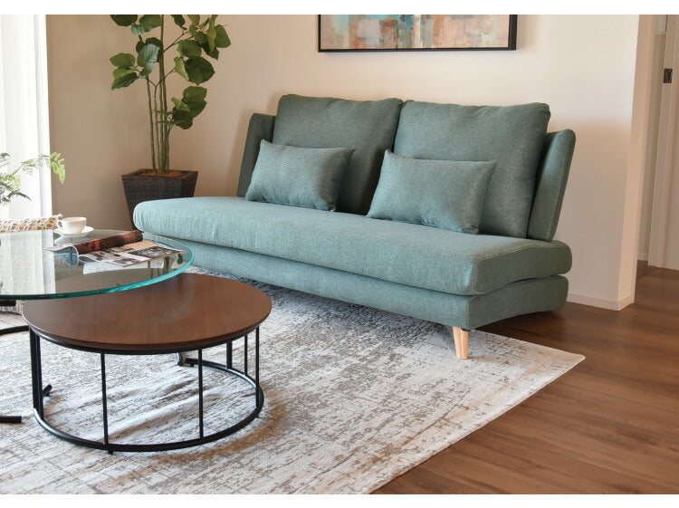 座面が広いソファ ヒロッチ2 奥行き80cm クッション4つ付き ソファー ファブリック 布 3人掛 3P ハイバック 北欧 おしゃれ シンプル 新生活 北欧風 3人掛け 3人 三人掛け 3人掛けソファ(代引不可)